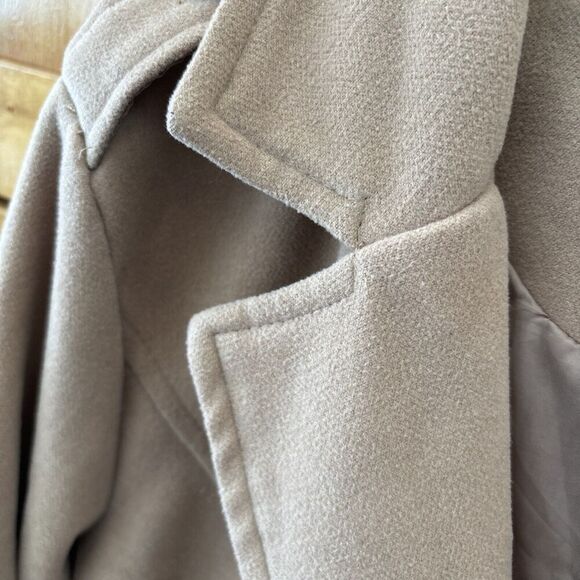 IB Diffusion Coat Women XXL Camel Double Breasted Button Up Pockets Lined - Picture 5 of 12